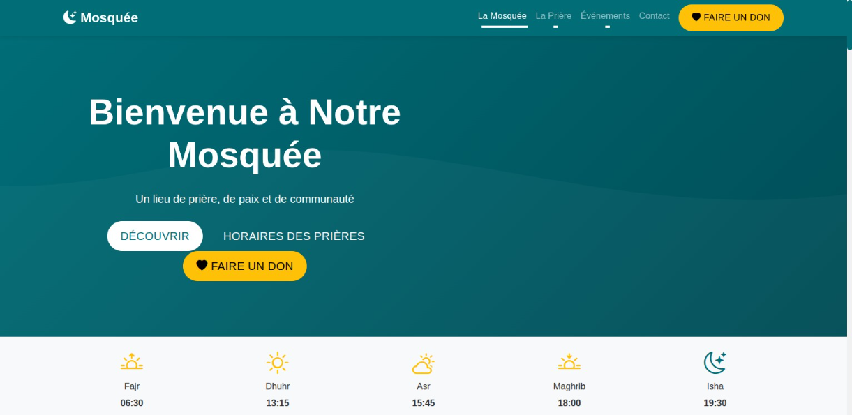 Template d'un culte religieuse